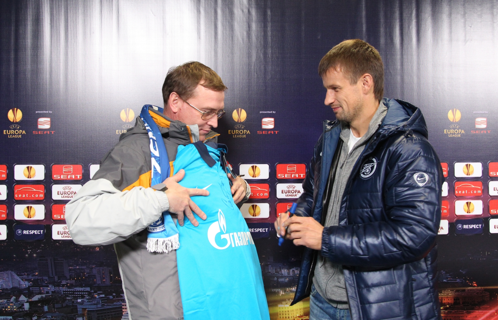 Лига Европы  УЕФА 2010.Зенит— АЕК. Матч—Тур с Сергеем Семаком