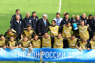 Торжественная церемония вручения Кубка чемпионов России ФК «Зенит»