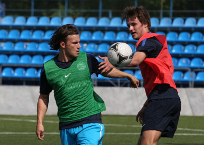 Первая тренировка футболистов молодежного состава в сезоне 2012—13