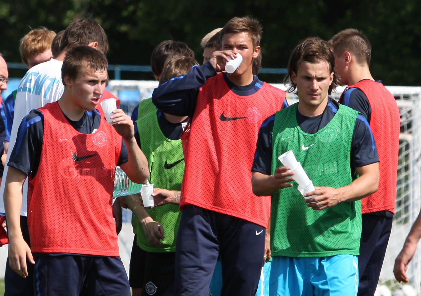 Первая тренировка футболистов молодежного состава в сезоне 2012—13