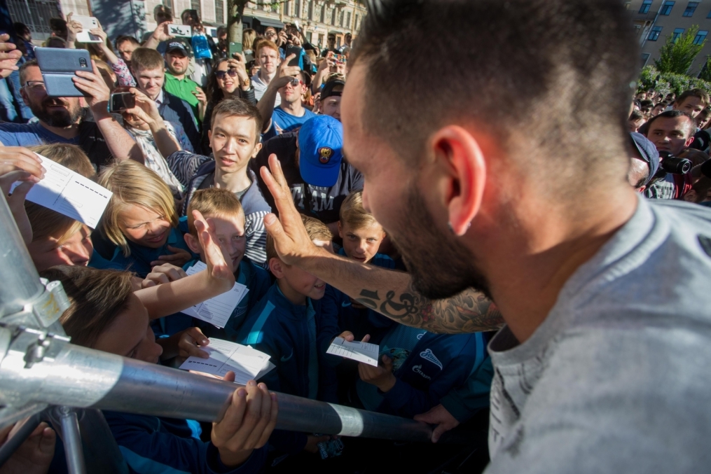 Церемония проводов Данни на Манежной площади