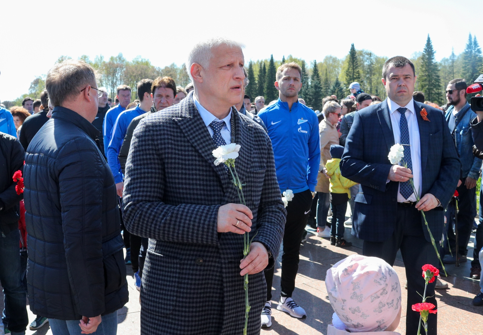 «Зенит» на Пискаревском мемориале
