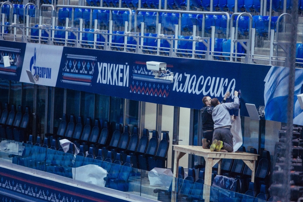 «Газпром Арена» готовится принять хоккейные матчи