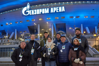 Экскурсия по стадиону для победителей конкурса «Зенит — спортпрогноз» перед матчем «Зенит» — «Ахмат»