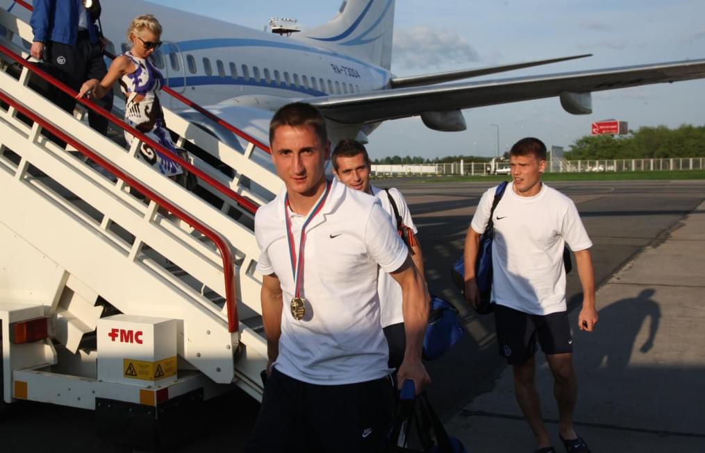 Встреча футболистов «„Зенита“», выигравших  Кубок России 2009/2010 года