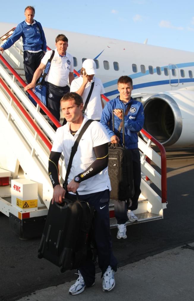 Встреча футболистов «„Зенита“», выигравших  Кубок России 2009/2010 года