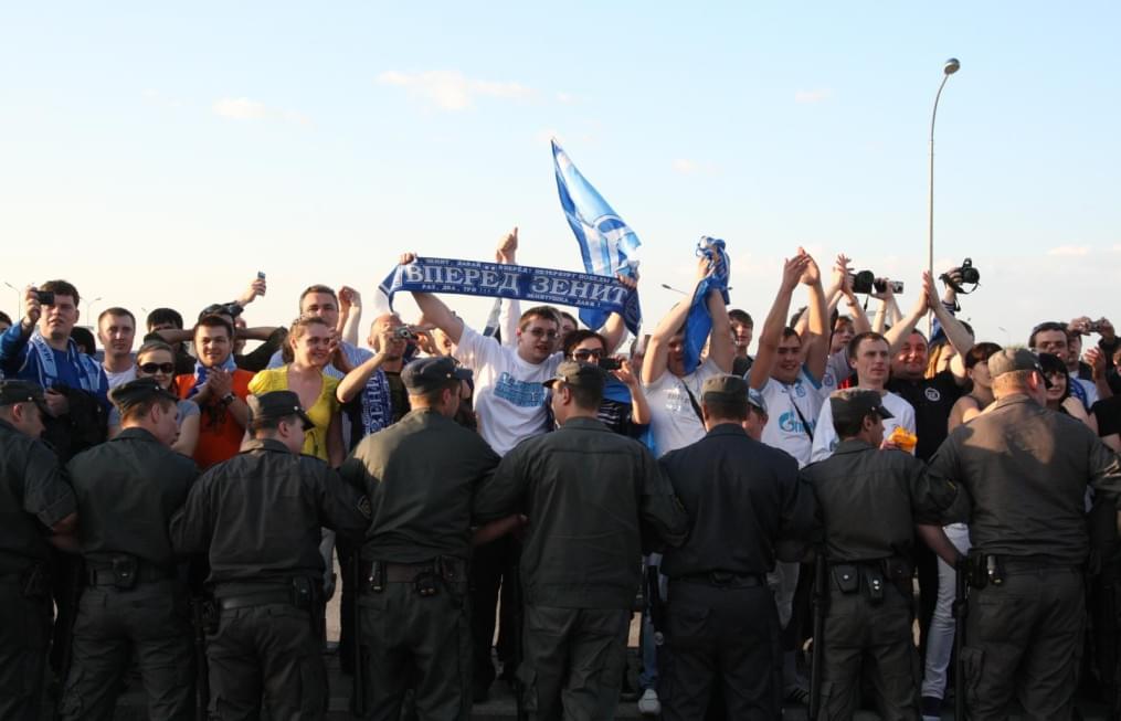 Встреча футболистов «„Зенита“», выигравших  Кубок России 2009/2010 года