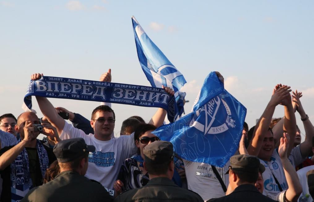 Встреча футболистов «„Зенита“», выигравших  Кубок России 2009/2010 года