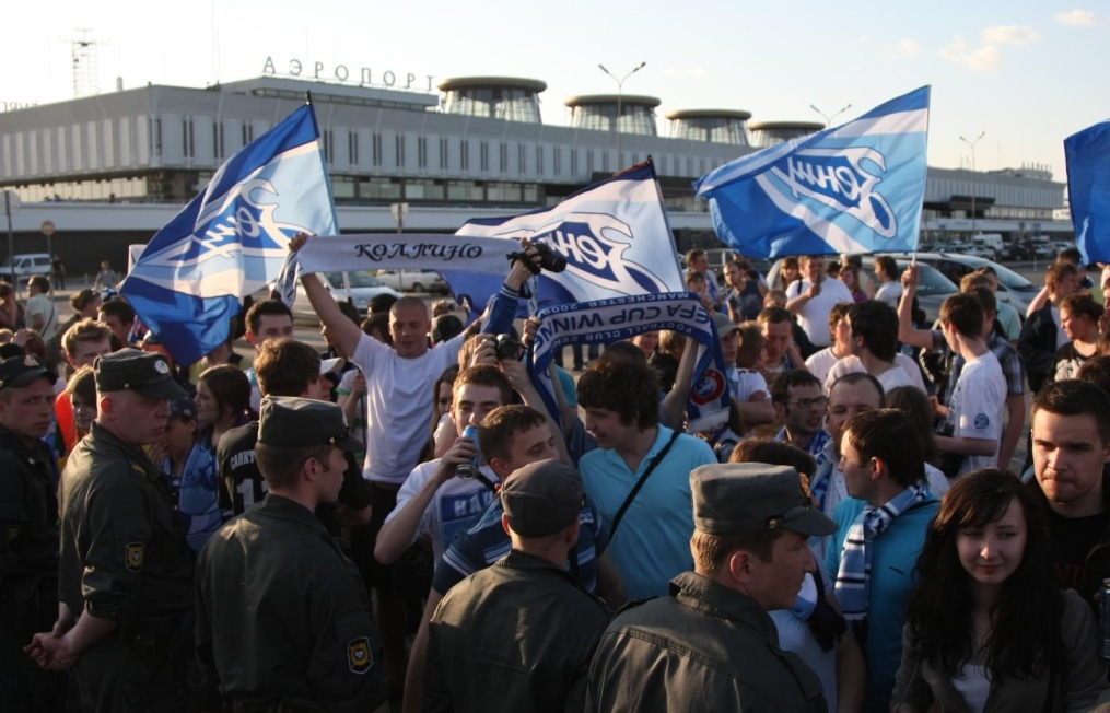 Встреча футболистов «„Зенита“», выигравших  Кубок России 2009/2010 года