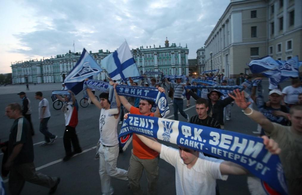 Встреча футболистов «„Зенита“», выигравших  Кубок России 2009/2010 года
