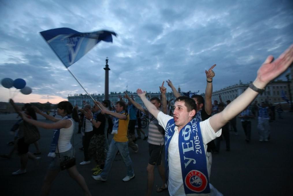 Встреча футболистов «„Зенита“», выигравших  Кубок России 2009/2010 года