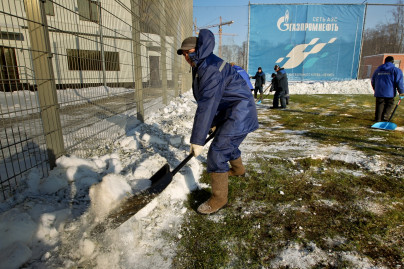 Тренировка основного состава ФК «Зенит» на базе в Удельном парке в предверии матча с Бенфикой