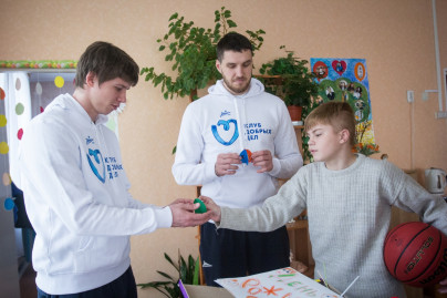 Клуб добрых дел, баскетболисты «Зенита» побывали в гостях у воспитанников детского дома № 3