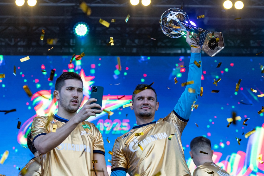 Празднование Чемпионства после матча «Зенит» — «Химки»
