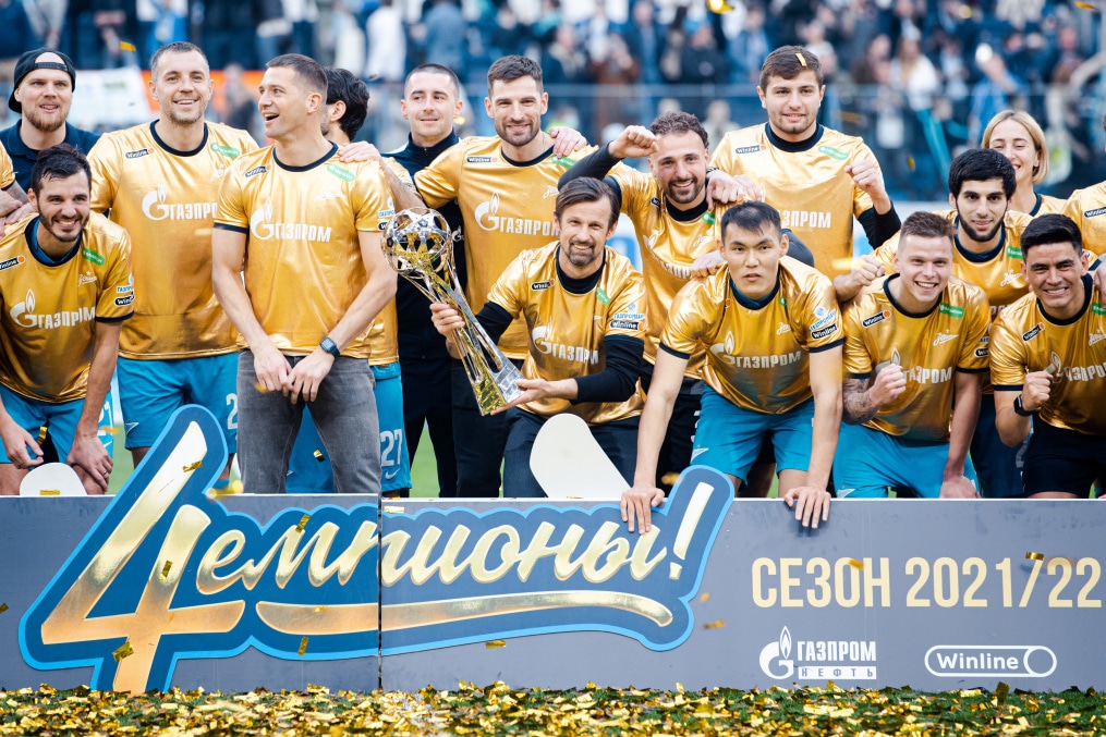 Празднование Чемпионства после матча «Зенит» — «Химки»