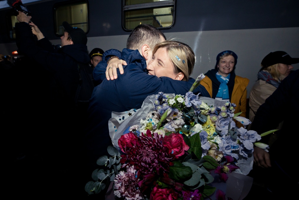 Встреча женской команды «Зенит» на Московском  вокзале