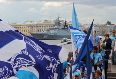 Морской парад болельщиков «Зенита» 