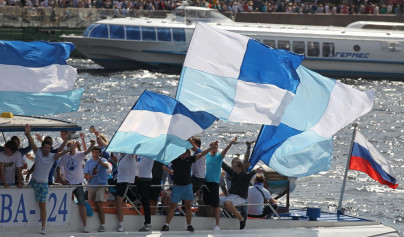 Морской парад болельщиков «Зенита» 