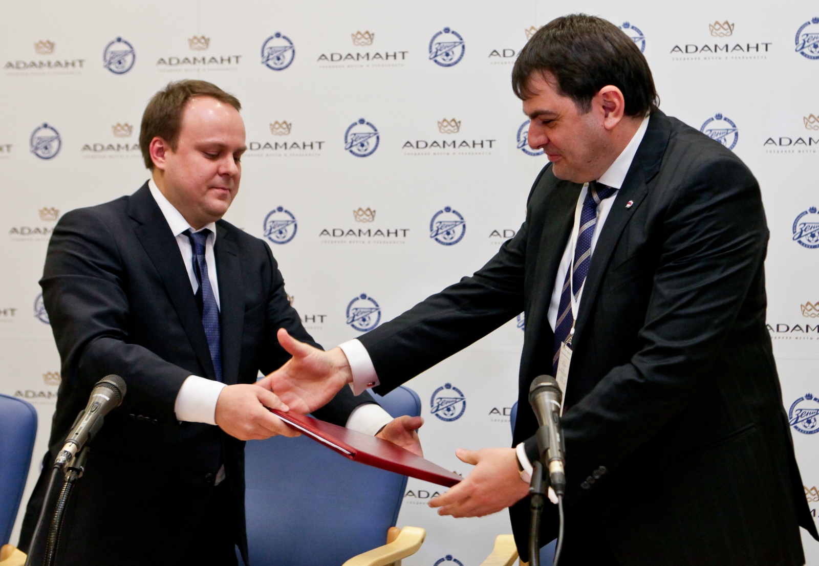 Пресс-конференция компании Адамант ставшей партнером ФК «Зенит»