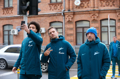 Прогулка «Зенита» по Краснодару, перед матчем «Краснодар» — «Зенит»