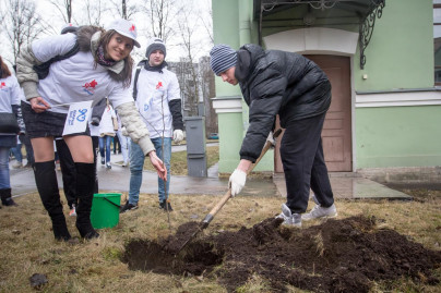 Посадка деревьев в рамках марафона «90 добрых дел»