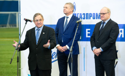Церемония открытия футбольного манежа в «Газпром»-Академии 