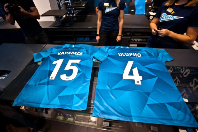 Презентация Вячеслава Караваева и Йордана Осорио в «Зенит-Арене»
