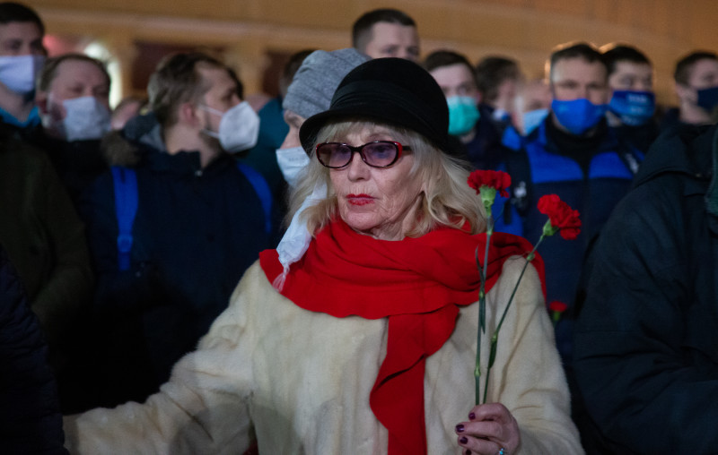 Перформанс болельщиков в честь 77-й годовщины полного освобождения Ленинграда