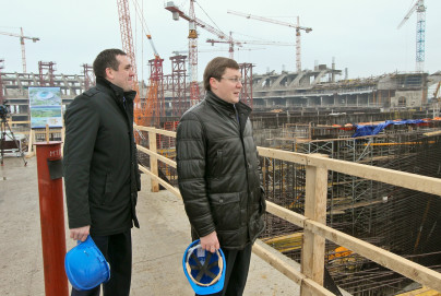 Выездное совещание на строительстве стадиона Газпром-Арена