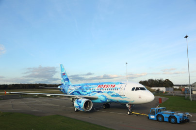 «Россия» перекрасила Airbus в цвета «Зенита»
