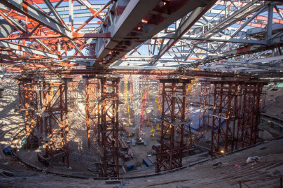 Строительство стадиона на Крестовском острове: март 2015 года