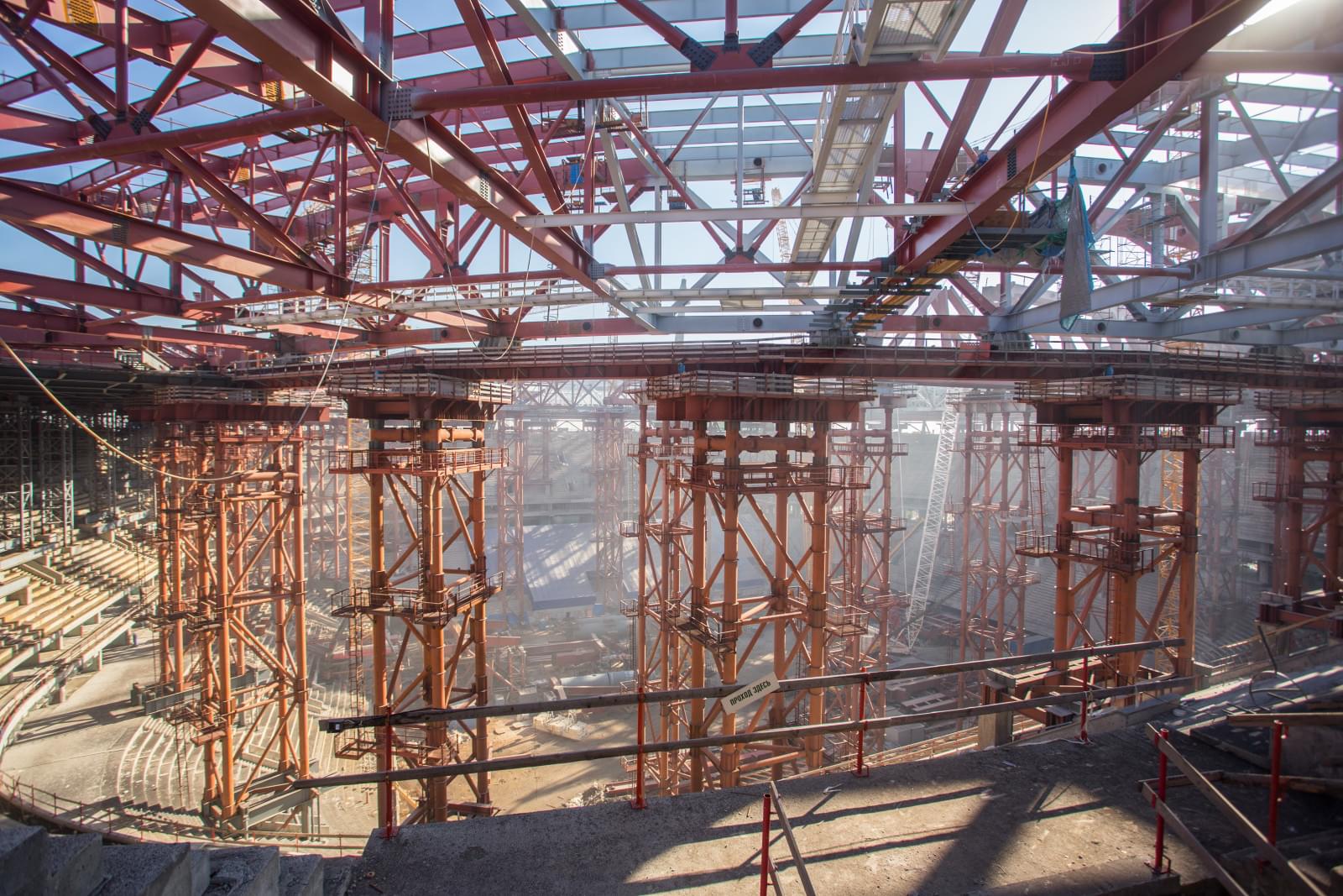 Строительство стадиона на Крестовском острове: март 2015 года