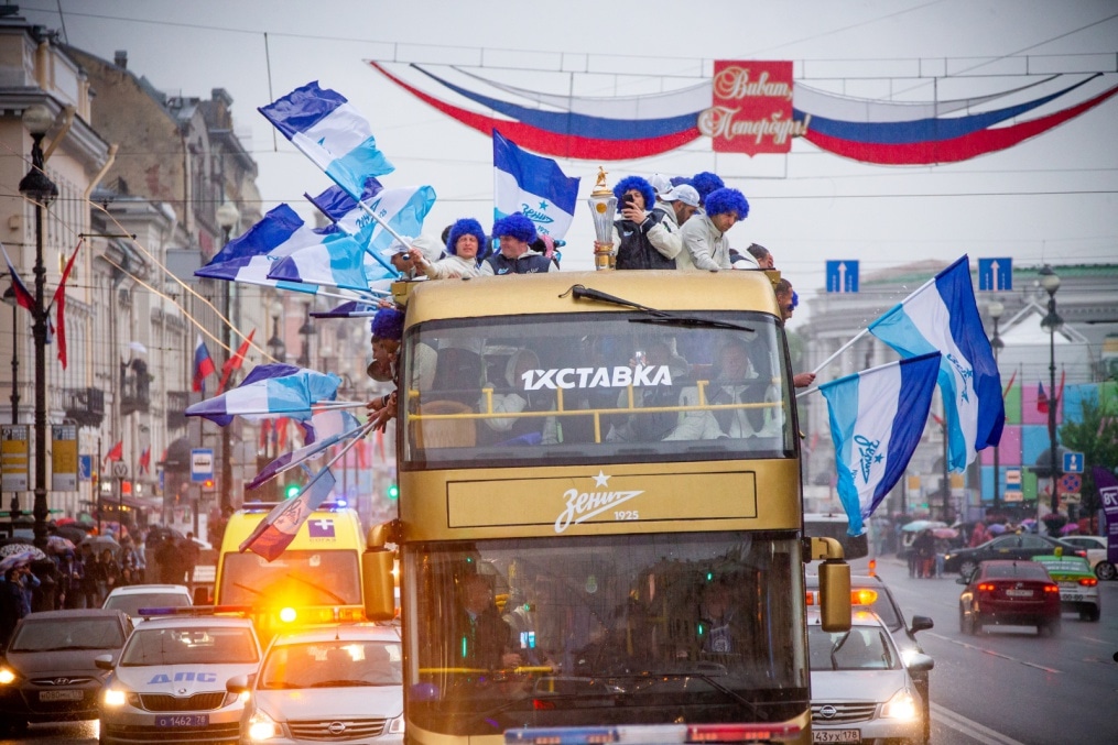 Парад Чемпионов после матча «Зенит» — «Енисей»