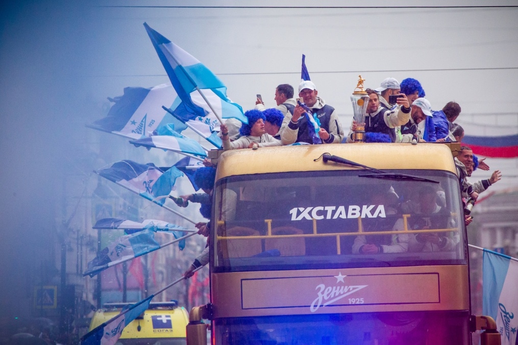 Парад Чемпионов после матча «Зенит» — «Енисей»