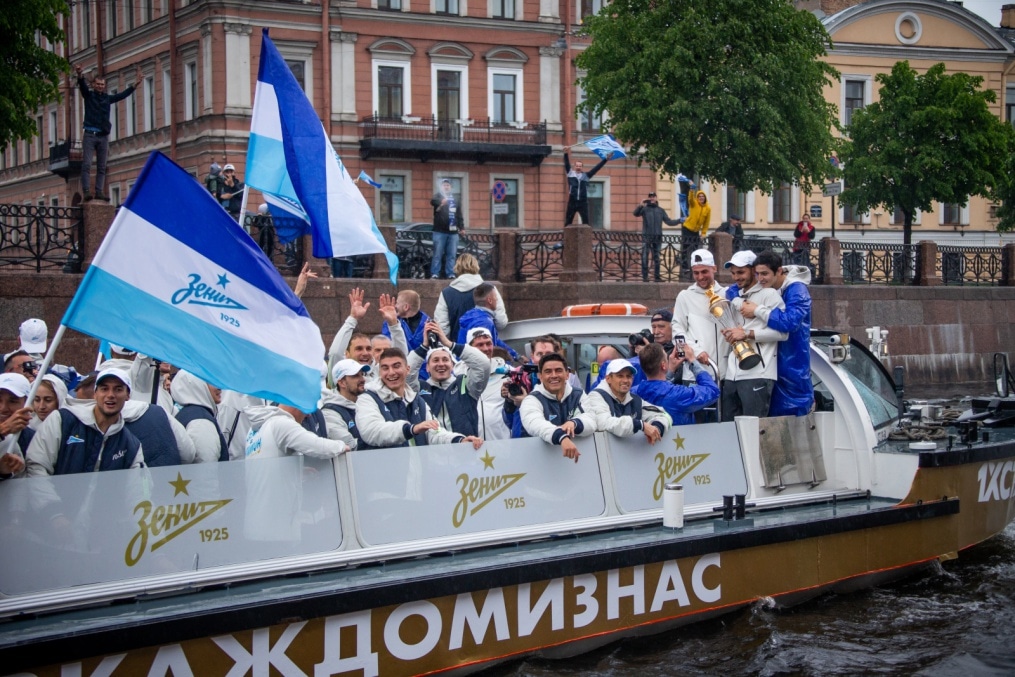 Парад Чемпионов после матча «Зенит» — «Енисей»
