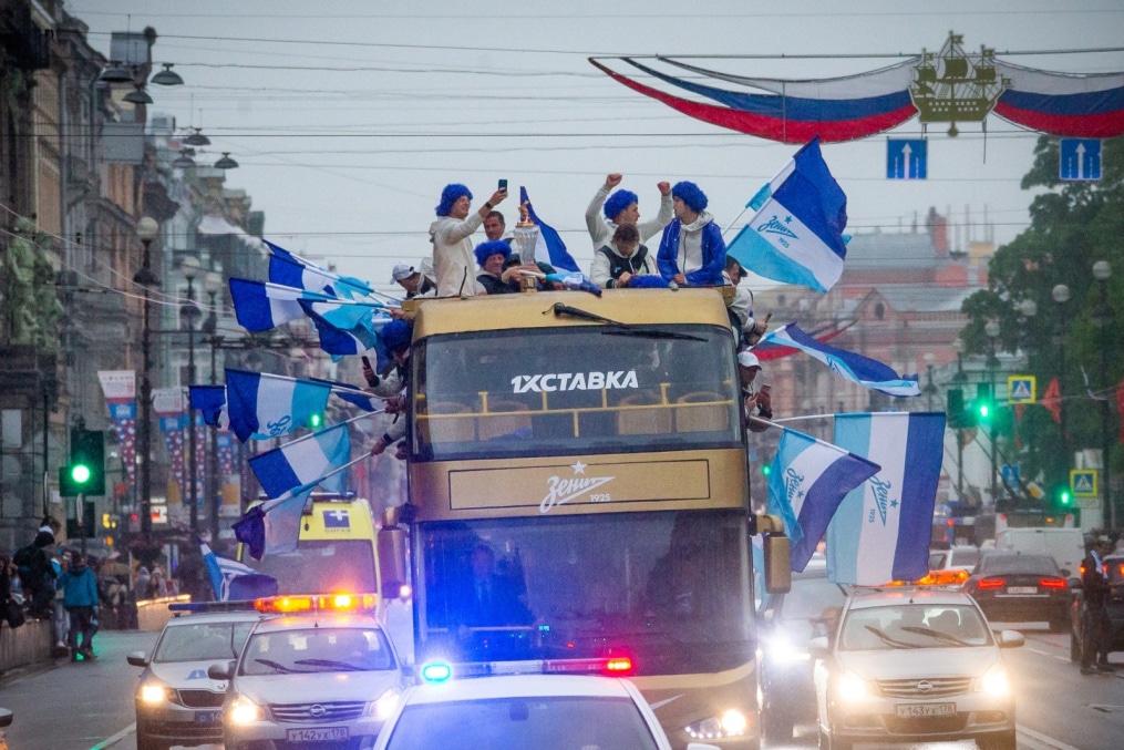 Парад Чемпионов после матча «Зенит» — «Енисей»