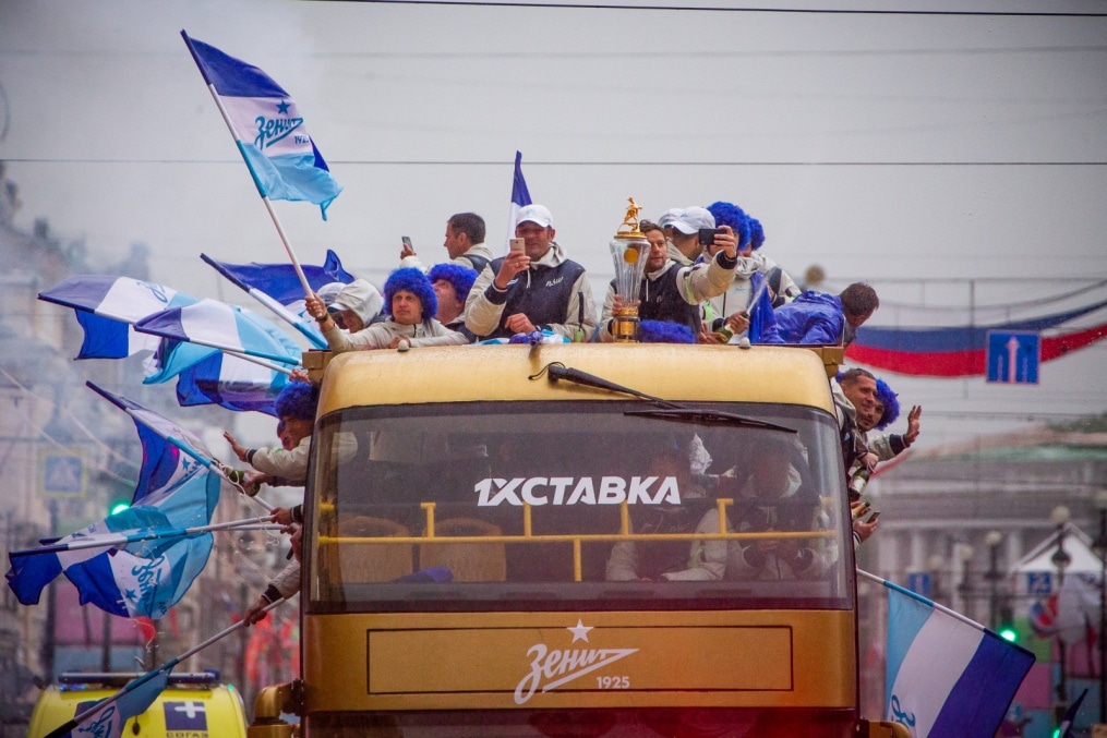 Парад Чемпионов после матча «Зенит» — «Енисей»