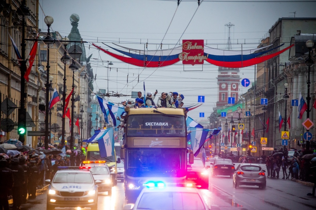 Парад Чемпионов после матча «Зенит» — «Енисей»