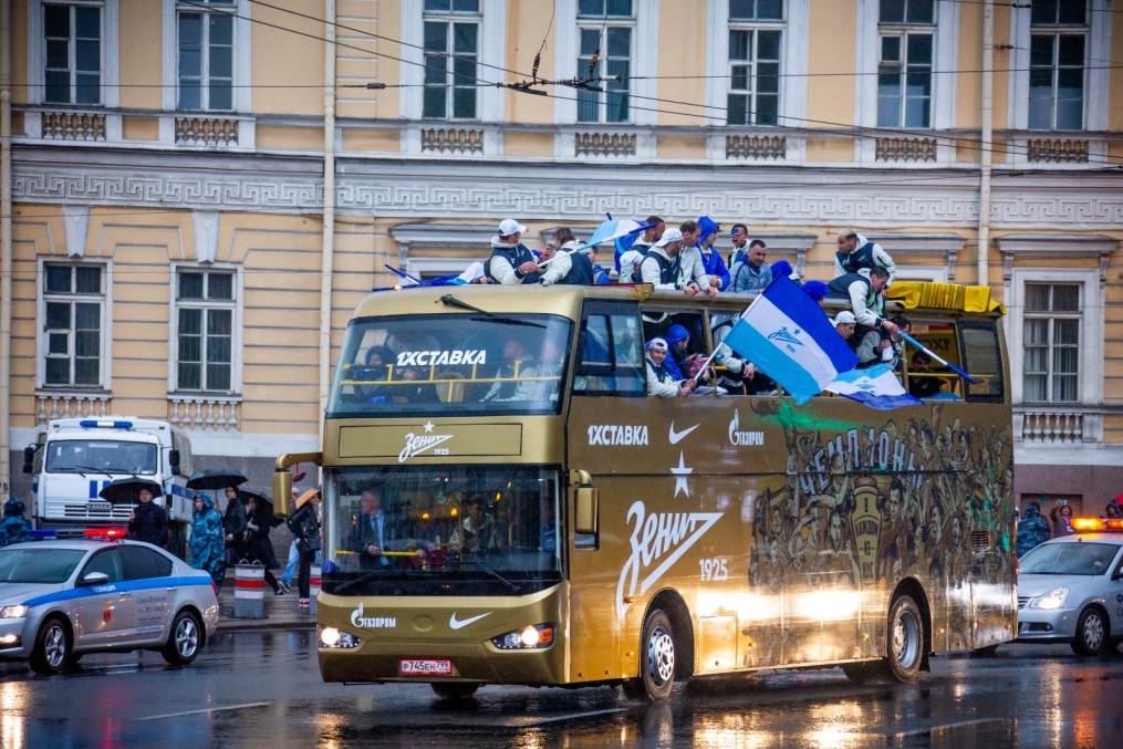 Парад Чемпионов после матча «Зенит» — «Енисей»