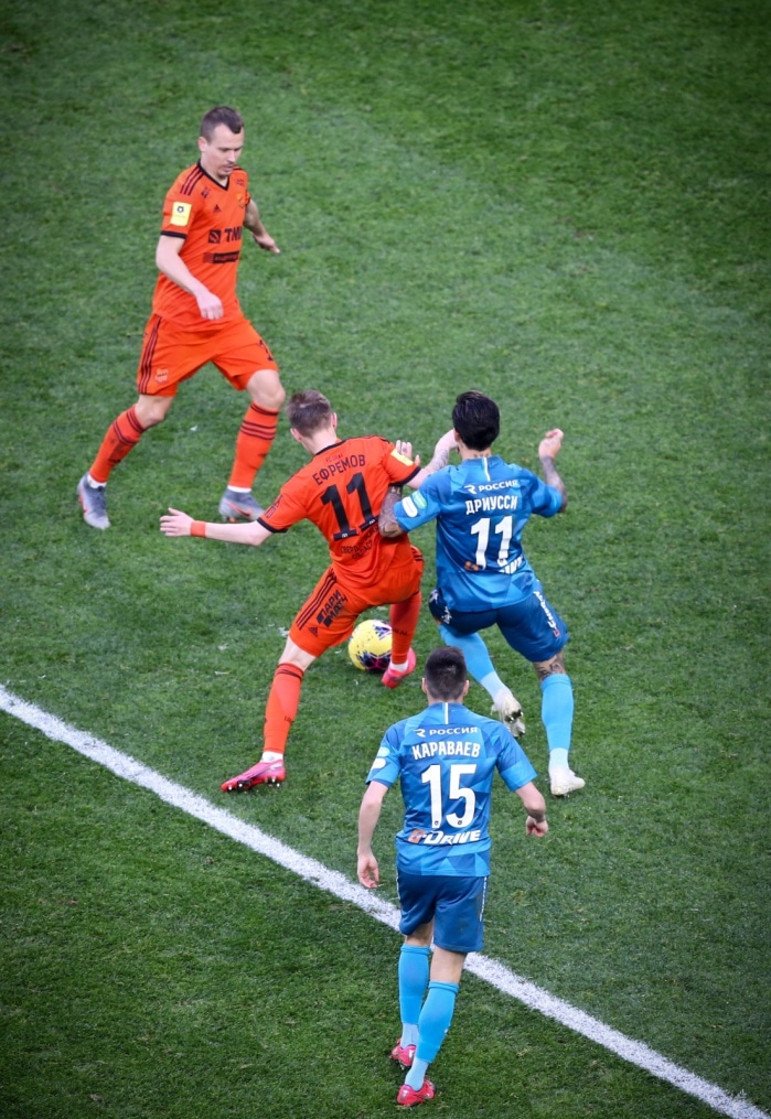 ТИНЬКОФФ Российская Премьер-Лига 2019/20, 22-й тур, «Зенит» — «Урал»