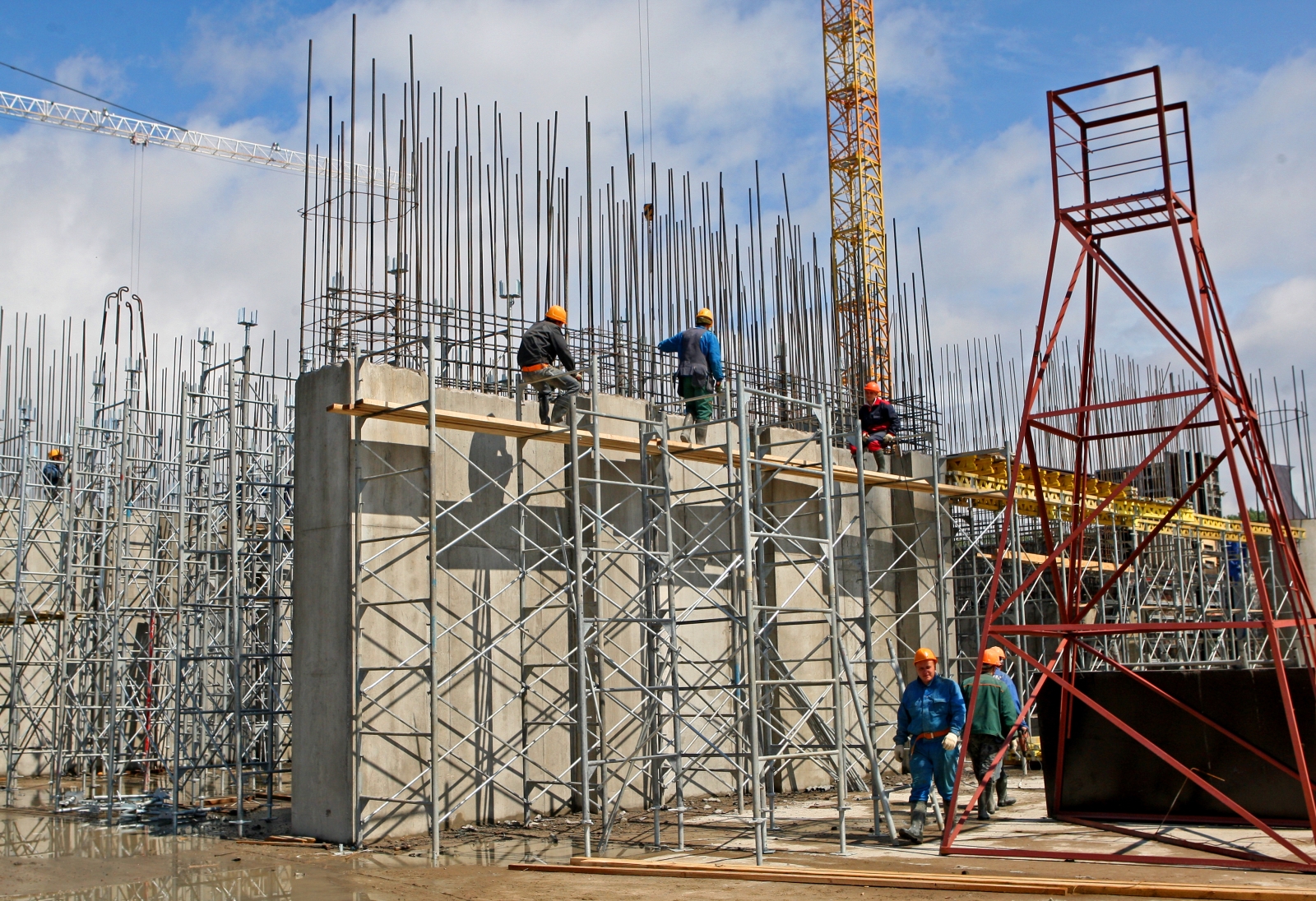 Строительстов нового стадиона на Крестовском острове