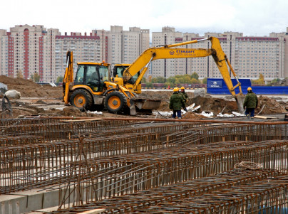 Строительстов нового стадиона  на Крестовском острове