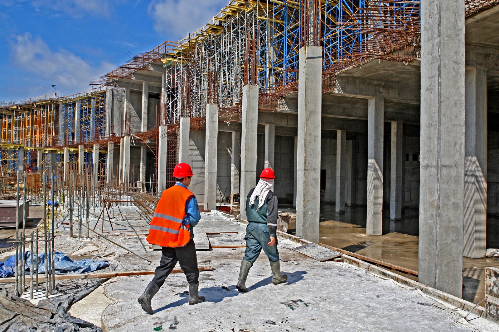 Строительстов нового стадиона на Крестовском острове