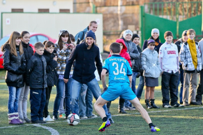 Встреча Владимира Быстрова, с воспитаниками школы—интерната города Луга