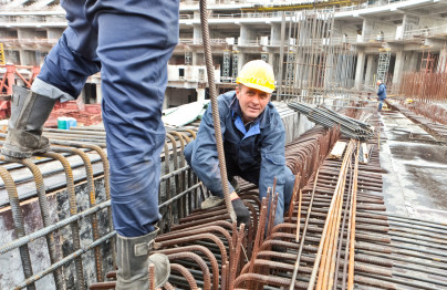 Строительство нового стадиона «Газпром-Арена»