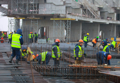 Строительство стадиона на Крестовском острове. Ноябрь 2012 года