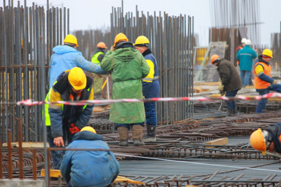 Строительство стадиона на Крестовском острове. Ноябрь 2012 года