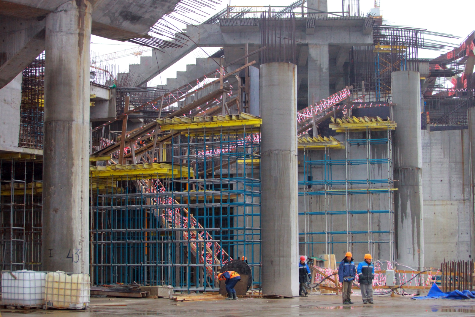 Строительство стадиона на Крестовском острове. Ноябрь 2012 года
