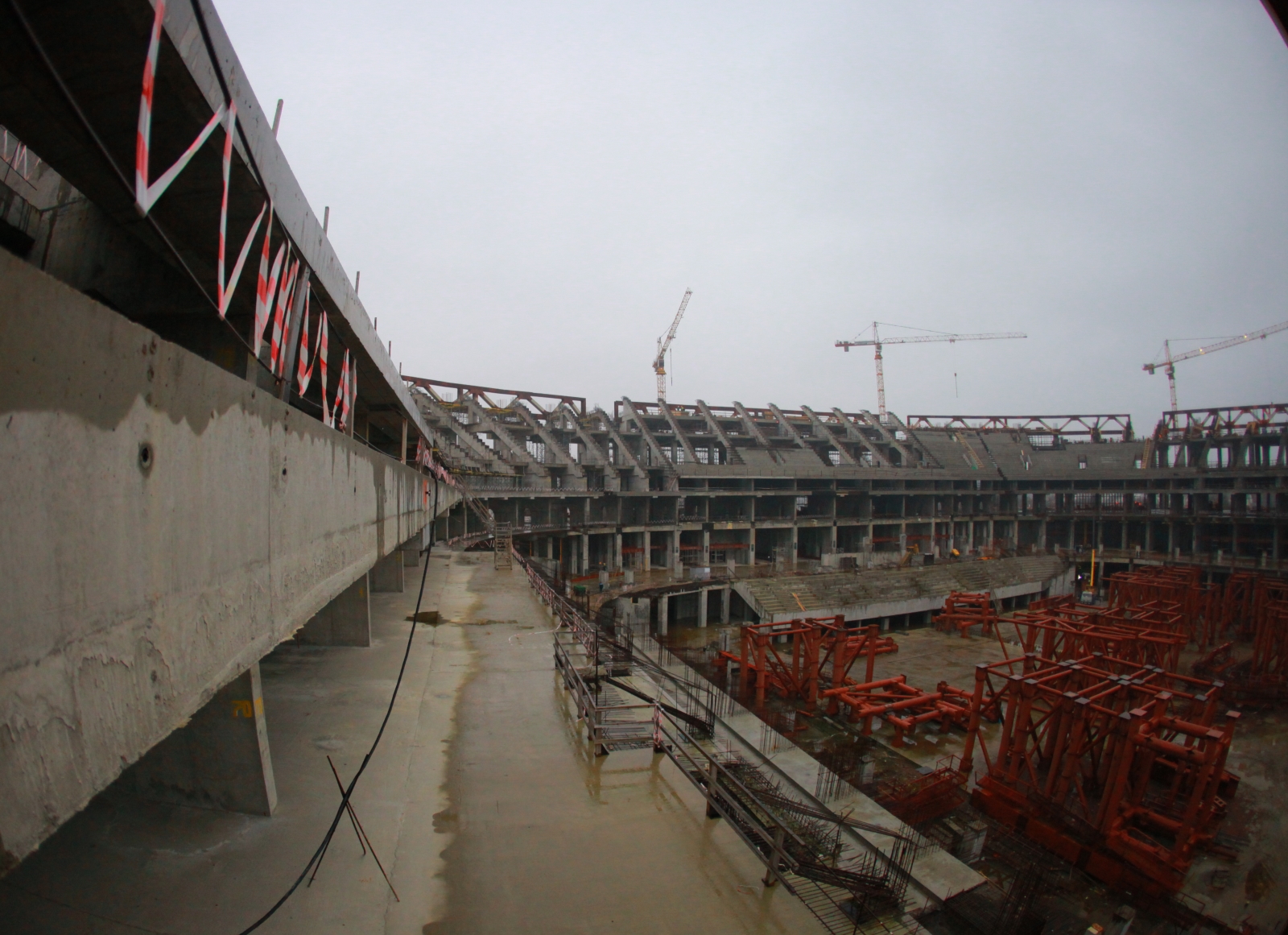 Строительство стадиона на Крестовском острове. Ноябрь 2012 года