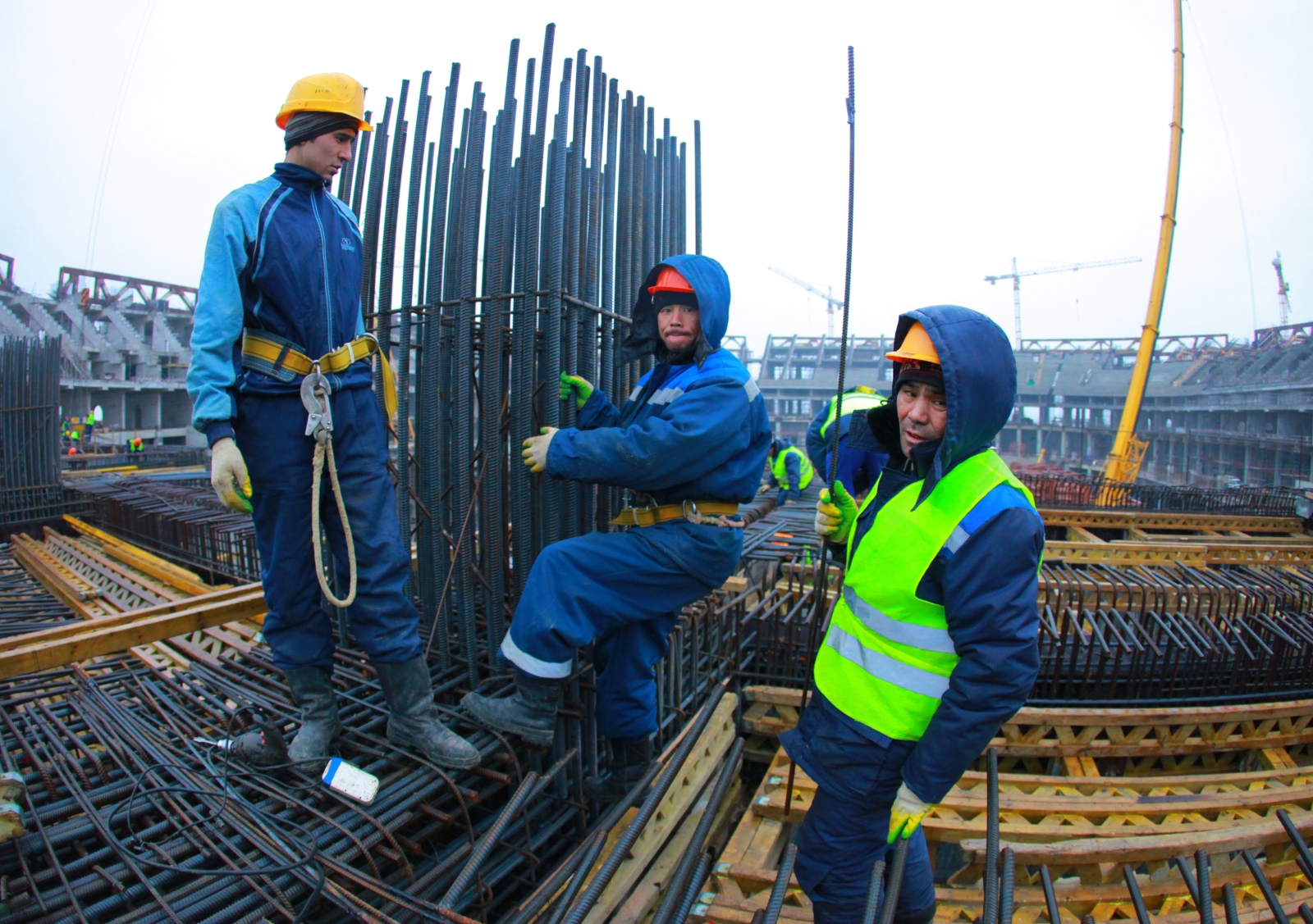 Строительство стадиона на Крестовском острове. Ноябрь 2012 года